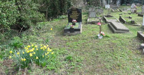 The site of Martial Bourdin’s unmarked grave in St Pancras Cemetery