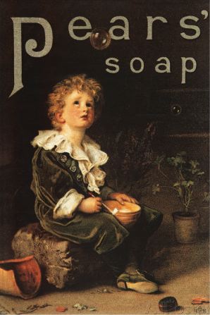Lettering and a bar of soap added to Millais’ original for a famous Pears’ poster
