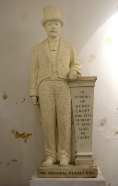The restored statue of Henry Croft in the crypt of St Martin-in-the-Fields